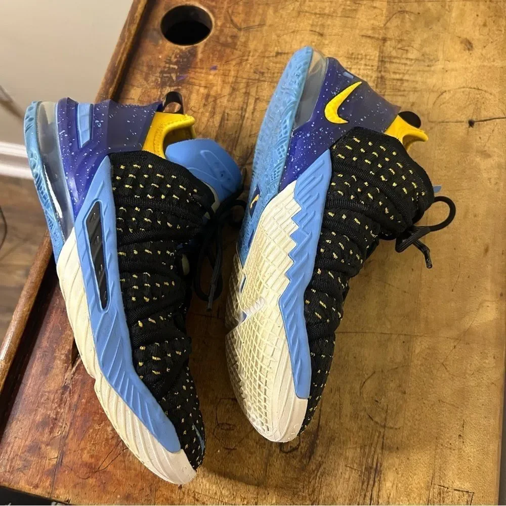 Nike LeBron XVIII 18 MINNEAPOLIS LAKERS Heritage Dynasty Blue CQ2760 LA, sz 5Y